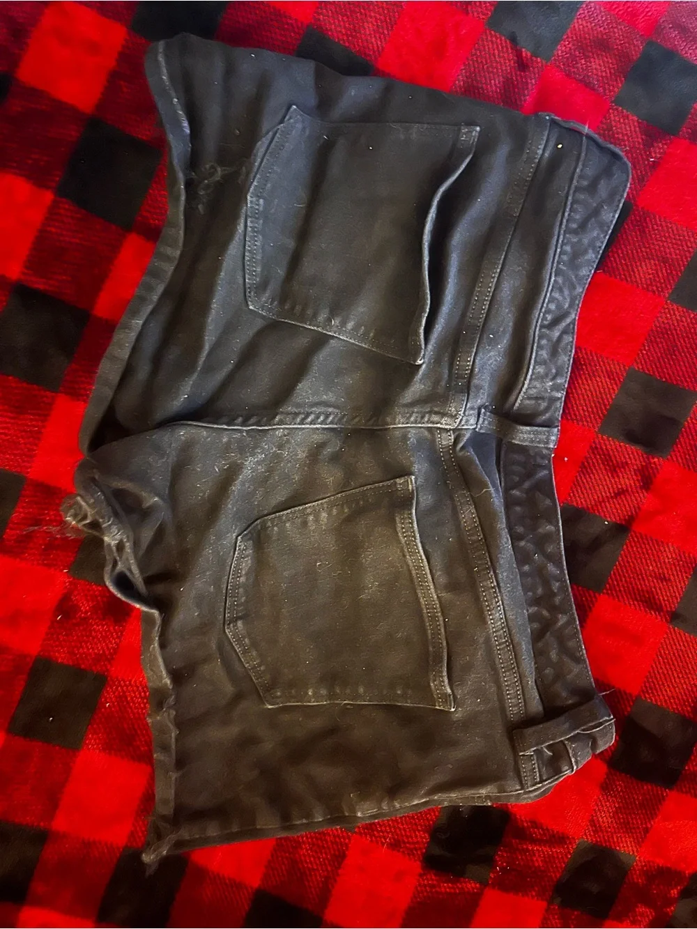Universal Thread Black High-Rise Denim Shorts with Raw Hem